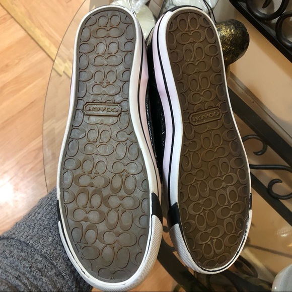 Coach Gwendolyn crinkled patent leather mid-tops - Picture 5 of 8